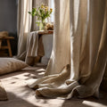Linen Tab-Top Curtains – Suitable for Bedrooms and Farmhouse Style
