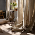Linen Tab-Top Curtains – Suitable for Bedrooms and Farmhouse Style