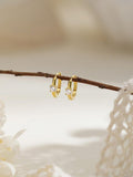 Minimalist diamond hoop earrings, 925 sterling silver, small circular ear jewelry