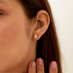 925 silver freshwater pearl stud earrings, pearl size 4.5–5 mm