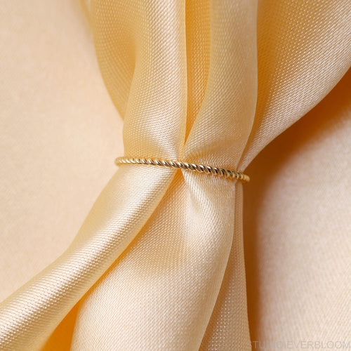 14K gold-filled twisted ring, minimalist and stackable, 1.2mm thick
