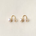 925 Sterling Silver Freshwater Pearl Clip-On Earrings, Minimalist Design
