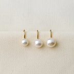 925 Sterling Silver Freshwater Pearl Clip-On Earrings, Minimalist Design