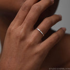 Sterling Silver Disc Ring, Minimalist Stackable Band, Dainty Everyday Jewelry