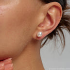 Natural Baroque Pearl Clip-On Earrings, 925 Sterling Silve