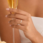 Baroque freshwater pearl ring, gold-tone stainless steel band, minimalist natural pearl jewelry