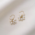 14K Gold Filled Freshwater Pearl Cluster Dangle Earrings, 3 cm Drop, Nickel-Free, Sold as Pair