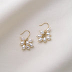 14K Gold Filled Freshwater Pearl Cluster Dangle Earrings, 3 cm Drop, Nickel-Free, Sold as Pair