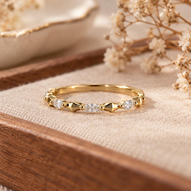 925 Silver Moissanite Stackable Ring