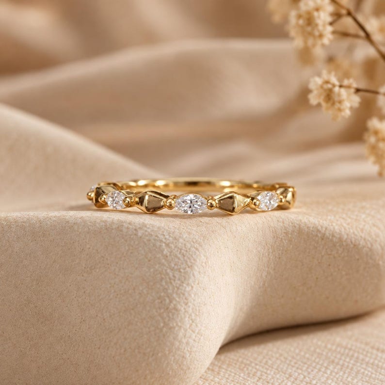 925 Silver Moissanite Stackable Ring
